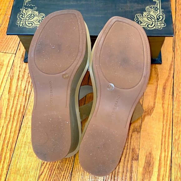 Lucky brand 8 1/2 10 leather upper platform sandal - Picture 4 of 5